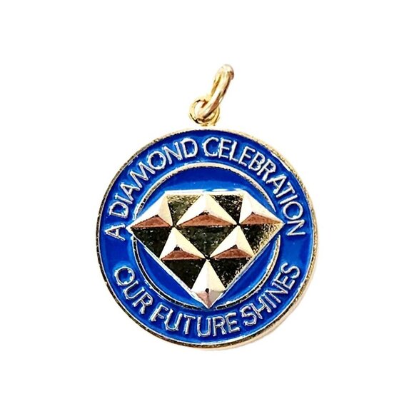 2001 Beta Sigma Phi Sorority Pendant Diamond Celebration Ritual Charm E10A - Picture 2 of 3
